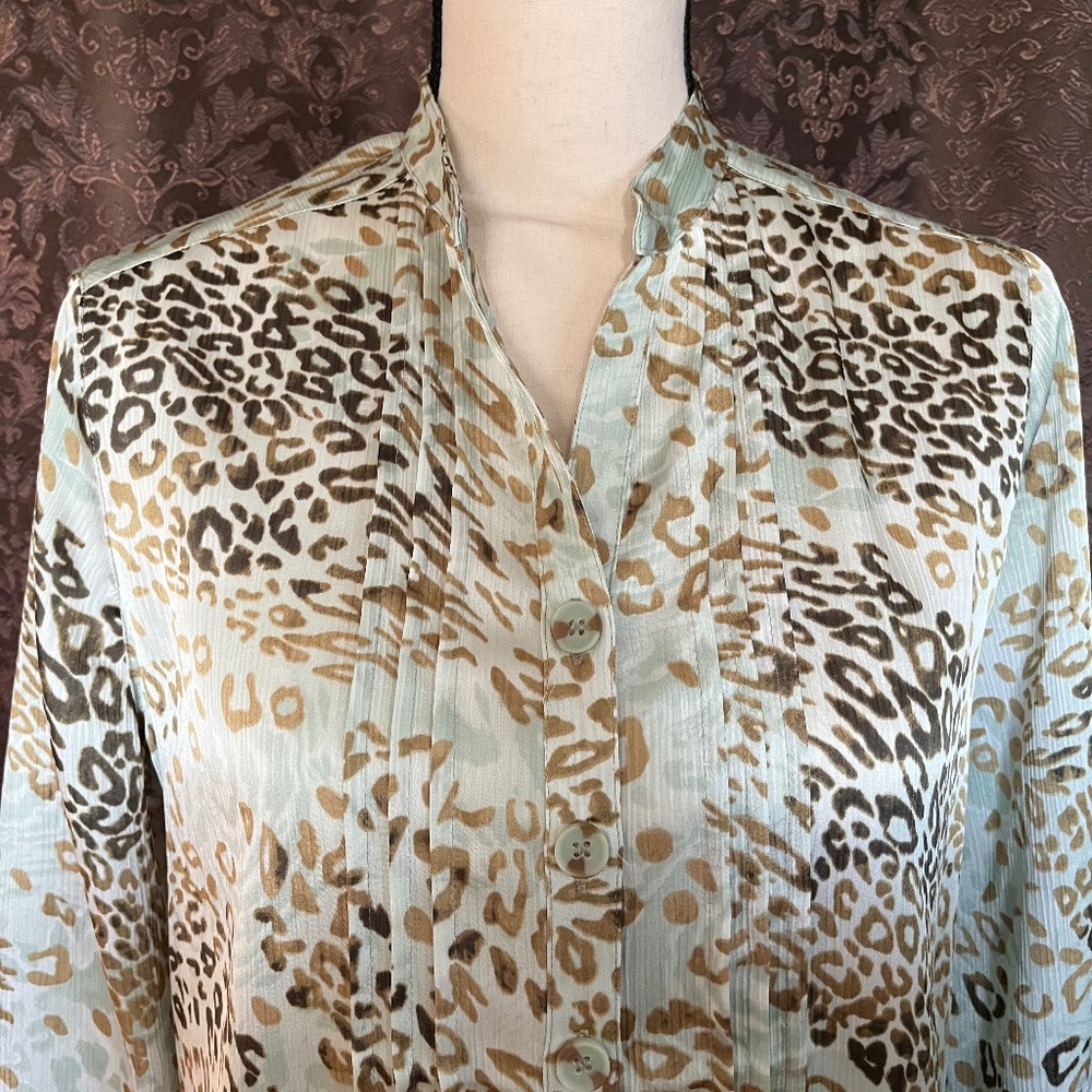 Draper's & Damon's 3/4 Sleeve Lightweight Blouse Petite Small NWT